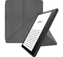 MyGadget Origami futrālis Amazon Kindle Oasis 10. paaudzes 2019 un 9. paaudzes (2017) - Mākslīgā āda - Automātiska miega/modināšanas funkcija - Pelēks flipa futrālis