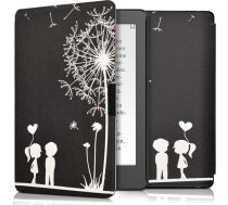 kwmobile Flip Case saderīgs ar Kobo Aura Edition 2 Case - e-lasītāja futrālis - Dandelion Love White Black