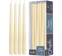 Hyoola Taper Candles - 25 cm vilnas baltās galda sveces bez pilienu novadīšanas - sveces, kas deg 8 stundas - 12 gab. iepakojumā