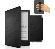 MyGadget mākslīgās ādas futrālis Amazon Kindle Paperwhite 11. paaudzes viedtālrunim (2021-6, 8 collas) ar siksniņu un automātiskās miega/modināšanas funkciju melnā krāsā