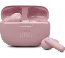 JBL Wave Beam 2 bezvadu Bluetooth In-Ear austiņas ar trokšņu slāpēšanu, 40 stundu atskaņošanas laiks, JBL Pure Bass skaņa, viedā apkārtējās vides tehnoloģija un daudzpunktu savienojums, rozā krāsā
