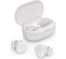 Philips TAT1209WT True Wireless In-Ear Bluetooth austiņas - mazas austiņas. Lieliska vērtība, dabiska skaņa. Dinamiski basi, kabatas izmēra uzlādes futrālis, skaidri zvani - baltas krāsas