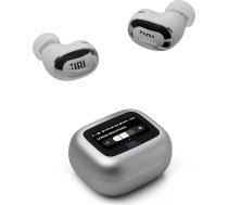 JBL Live Buds 3 bezvadu austiņas ar Bluetooth, 40 stundu akumulatora darbības laiks, True Adaptive Noise Cancelling un augstas izšķirtspējas JBL Signature Sound, IP55 ūdensizturīgas, sudraba krāsā