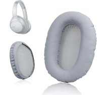 Krone Kalpasmos - Rezerves austiņas, saderīgas ar Sony WH-CH700N, WH-CH710N, WH-XB900N, atmiņas putas, proteīna āda, baltas krāsas
