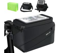 MEIJO velosipēdu somas stūres stūre ar stūres adapteri, 6,5 L stūres soma velosipēdam un elektriskajiem velosipēdiem Ūdensizturīgs lielas ietilpības velosipēda grozs priekšējais velosipēda priekšējais velosipēds E-Bike