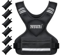 Feyachi Regulējams atsvars Vest - 5,5 kg x svara maisiņš ar atstarojošām svītrām, ideāli piemērots skriešanai, treniņiem un treniņiem
