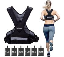 Stepfowarder Svara veste vīriešiem un sievietēm, Y stila izturības svara veste, regulējama no 2 līdz 5 kg ar atstarojošām svītrām, piemērota skriešanai, ķermeņa apmācībai, skriešanai, skriešanai, pastaigām