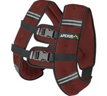 APEXUP Svara veste vīriešiem 11 kg ar atstarojošām svītrām, svara veste sievietēm, treniņu aprīkojums spēka treniņiem, skriešanai (bordo)