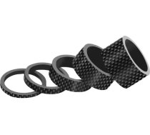 DONGLING Spacer Bicycle Bicycle Headset Spacer 28.6 MM 1-1/8 "Velosipēdu dakšas kāts Oglekļa šķiedras paplāksnes regulēšana Ultra Light MTB piederumi Velosipēdu Spacer