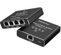 Sadalītājs Ethernet mini komutators 1x4 rj45 | 1000mb/s | usb-c | alumīnijs