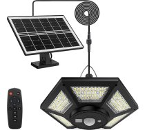 yowin Saules gaismas iekštelpām un ārpus telpām, 180 LED Saules kulonu lampa ārā 5 režīmi 1000LM Gazebo apgaismojums ar tālvadības pulti, IP65 ūdensizturīga saules kulonu gaisma balkona griestu garāžai