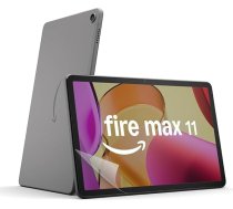Amazon Fire Max 11-Tablet (jaunākās paaudzes), ar lielisku 11-asolu displeju, Octa-Core-Prozessor, 4 GB RAM, 14 stnd. akumulatoru, 64 GB, pelēks, ar aizsargaprīkojumu + aizsargaprīkojumu (2 gab.)