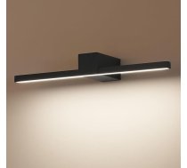 ECOBRT LED spoguļa gaisma vannas istabai 40 cm, vannas istabas apgaismojums IP20, 12 W 960 lūmenu, vannas istabas gaisma, alumīnija, silti balta 4000 K, melna (melna, 40 cm)