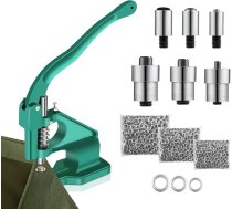 Cocoarm Eyelet preses komplekts, rokas preses mašīna, caurumotājs, kniežu prese, preses kniežu spiedpogas, rokas preses komplekts, 3 matricas, 1500 cilpiņas, kniežu uzgriežņu knaibles 6/10/12 mm, kniežu knaibles, knaiblīšu knaiblīšu komplekt