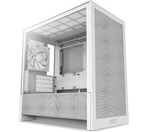 NZXT H3 Flow - Micro ATX PC korpuss - Optimizēta gaisa plūsma - Ietver 1 x 120 mm aizmugurējo ventilatoru - Atbalsta pilna izmēra GPU - Piemērots 280 mm priekšējam un 240 mm augšējam radiatoram - Balts