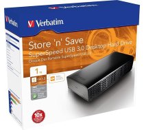 Verbatim 47670 1TB Store n Save USB 3.0 3,5 collu ārējais cietais disks - melns