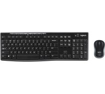 Logitech MK270 bezvadu tastatūras un peles komplekts, 2,4 GHz bezvadu savienojums, izmantojot USB nano uztvērēju, ilgs akumulatora darbības laiks, Windows un ChromeOS, itāļu QWERTY izkārtojums - melns