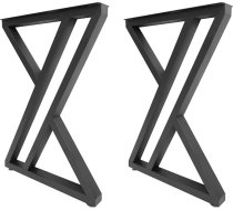 Mēbeļu kājas, komplekts ar 2 kājām, modernas dzelzs galda kājas, X-formas galda kājas, dzelzs mēbeles, ēdamgalda kājas, 70 x 50 x 5 cm, industriālās pusdienu galda kājas mājai, birojam, restorānam RFRDSPKG