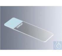 Marienfeld UniMark Soda kaļķa stikla mikroskopa priekšmetstikliņi 4 stūri slīpēti 45° slīpēti Standarta iepakojums Zils 76 mm dziļums 26 mm platums 1 mm biezums 2500 gab.