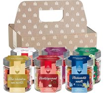 Sixpack Christmas Mix 6 x 120 g | Ziemassvētku dāvanas sievietēm, vīriešiem un bērniem | Adventes kalendāra saldumi | Ziemassvētku konfekšu maisījums | Ziemassvētku konfektes | Konfekšu maisījums