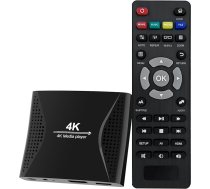 ZUMKUNM 4K Ultra HD digitālais multivides atskaņotājs USB diskiem un MicroSD kartēm ar 4K HDMI un analogo AV, digitālo signalizāciju, automātisku atskaņošanu, iespēju atsākt un cilpu, H.265 video, mūzika, fotogrāfijas
