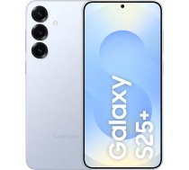 Samsung Galaxy S25+ AI viedtālrunis ar Galaxy AI, bez līguma, mobilais tālrunis ar Android, 12 GB RAM, 256 GB atmiņa, 50 MP kamera, ledaini zils