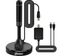 Chaowei antenas pastiprinātājs dvb-t2 ar magnētisko pamatni lietošanai ārpus telpām un telpās, 120 jūdzes dvbt2 antena ar ārējo pastiprinātāju, 6,5 pēdas koaksiālais kabelis