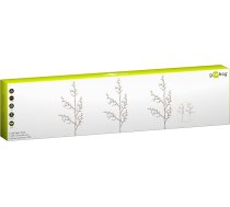 goobay 58256 3 LED gaismas koku komplekts ar taimera funkciju (3000K), kas darbojas ar akumulatoru, izmantošanai iekštelpās un ārpus telpām (IP44), caurspīdīgs