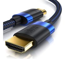 CSL - 8k / 4k HDMI kabelis 2.1/2.0-5m - 8K @ 60Hz / 120Hz - 4K @ 240Hz - 48 Gbit/s - 3D - īpaši ātrdarbīgs ar Ethernet - TV Blu-ray PS5 Xbox X Series X Switch - melns - 5 metri