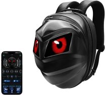 LED Black Knight Motociklu mugursoma Cool klēpjdatora mugursomas vīriešiem sievietēm Smart ķiveres soma ar programmējamu pikseļu krāsu ekrānu