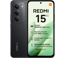 Xiaomi Redmi 15 5G 8+256 melns (bez barošanas adaptera)