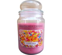 Amazzonia Candle Candy Shop 18oz dabiskā aromātiskā sojas vaska svece Gaisa atsvaidzinātājs Vides dekoratīvā balta svece Jara stikla burka