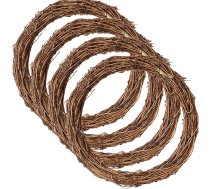 ToKinCen 4 gabali 25 cm vīnogulāju vainags rotangpalmas vītolu vainags gredzena tukšums DIY amatniecības darbiem Lieldienu pavasara rudens vainags amatniecības vainags kāzu pusei dekors