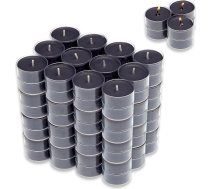 Candelo 96 aromātisko sveču komplekts Ambience - aromātiskās tējas sveces Black Rose - tējas sveces plastmasas vāciņā, katra 3,8 x 1,7 cm - 4 stundas degšanas laiks - tējas sveces melnā krāsā