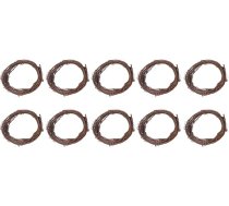 UKCOCO Vīnogulāju vainags, 10 cm nepabeigts dabīgs kaltēts rotangpalmas gredzens Dabīgs rotangpalmas vainags Dekorācijas iekštelpu svinībām DIY Ziemassvētku rotājumi 10 gab. iepakojumā