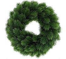 Mākslīgais elegants egļu vainags zaļš - 28 cm - Ziemassvētku vainags ar reālistiskiem egļu zariem - dekoratīvs mākslas egļu zaru adventes vainags Ziemassvētku rotājumiem (Zaļš - 28 cm)