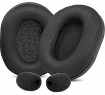 TaiZiChangQin BlackShark V2 PRO Ausu spilventiņi, kas saderīgi ar Razer BlackShark V2 / V2 PRO bezvadu spēļu austiņām Memory Foam Upgrade Fabric Black