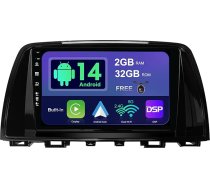 SXAUTO Android 12 IPS 9 collu autoradio Mazda Atenza Mazda 6 (2012-2015) - Iebūvēts CarPlay / Android Car / DSP - Bezmaksas atpakaļgaitas kamera - 2G + 32G - Vadības stūres DAB Fast Boot WiFi - 2