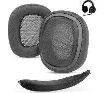 DowiTech elpojoši un izturīgi rezerves ausu spilventiņi un galvas lente, saderīgi ar Logitech G533 bezvadu spēļu austiņām, sieta auduma un atmiņas putu ausu spilventiņi