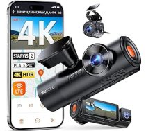 VANTRUE N4 Pro S 4K Dashcam Car STARVIS 2, 3 kanālu Dash Cam 4K + 1080P + 1440P ar GPS, Dash Cam priekšējā iekšējā aizmugurējā 5GHz WiFi, Autostāvvietas uzraudzība 24H, balss vadība, IR nakts redzamība, LTE opcija