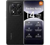 Xiaomi Redmi Note 14 Pro, 5G viedtālrunis, 6,67 collas, 8 GB RAM, 256 GB, Dual SIM, melns