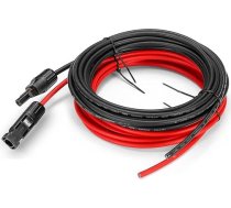 Saules kabelis 4 mm² Saules paneļa pagarinājuma kabelis ar kontaktligzdu un kontaktdakšu, ieskaitot 0% PVN Saskaņā ar UStG 12. panta 3. punktu (1-30 m, 4 mm²/6 mm²) PV kabeļa saules paneļa sistēmas saules paneļa pagarinājumam (6 m).