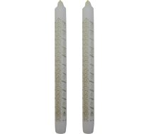 Adventes kalendāra sveces Zvaigznes Baltas ar zelta apdruku 2 gab Aptuveni (diametrs x augstums) 22 x 250 mm
