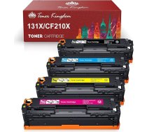 Toneru krātuve 4 iepakojuma gabali HP 131X CF210X CF211A CF212A CF212A CF213A tonera kasetnes priekš HP LaserJet Pro 200 Color M251n, Color M276n, M251nw, M276nw printerim (1 melna, 1 ciāna, 1 dzeltena, 1 magenta)