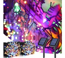 Saules pasaku gaismas āra apgaismojumam, 22 metri, 200 LED diodes, krāsains Ziemassvētku apgaismojums, ūdensizturīgas saules pasaku gaismas āra apgaismojumam, ar 8 režīmiem ballītēm, dārziem, balkoniem, terasēm, vārtiem, kokiem, kāzām, kā