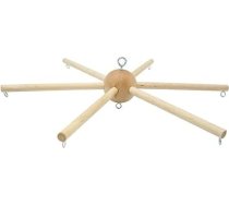 Baby Mobile Koka pakaramie Mobilā rāmja rotaļlietu pakaramais Koka gultas zvans Wind Chime Baby Crib Hanger Frame DIY amatniecības fotogrāfijas rekvizīti Dāvana jaundzimušajam (tips: 1