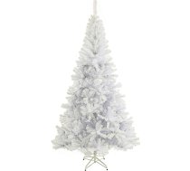 SunJas Baltā Ziemassvētku egle, 120/150/180/210 cm, mākslīgā Ziemassvētku egle, mākslīgā egle ar metāla statīvu un ugunsdrošu, augstas kvalitātes Ziemassvētku egle