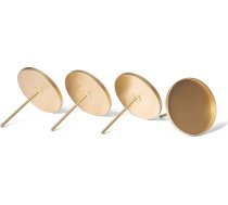 Novaliv 4 x sveces pick Flat 9 cm zelta Ziemassvētku vainags sveču turētājs Adventa vainags dekorēšana Sveču turētājs Sveču turētājs Sveču plāksne apaļas sveces tapas ievietošanai Sveču sprausla Metāls