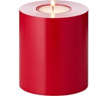 EDZARD Pastāvīgā svece Cornelius Red (diametrs 8 cm, augstums 9 cm) - tējas lampas turētājs standarta tējas lampiņām - dekoratīvās sveces, galda dekorēšanai, dzīvojamās istabas dekorēšanai