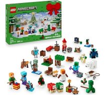 LEGO Minecraft Adventes kalendārs 2025 7+ gadus veciem zēniem un meitenēm - Ziemassvētku laika skaitīšanas rotaļlieta ar 24 pārsteigumiem, tostarp minifigūriņām un minibūvēm - spēļu dāvana - 21280